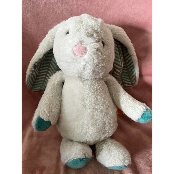B You Minty Bunny 13” Plush Stuffed Animal. Peppy-mint green rabbit - Picture 1 of 5